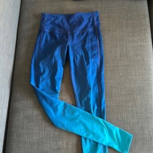 Athleta XXS ombré blue leggings
